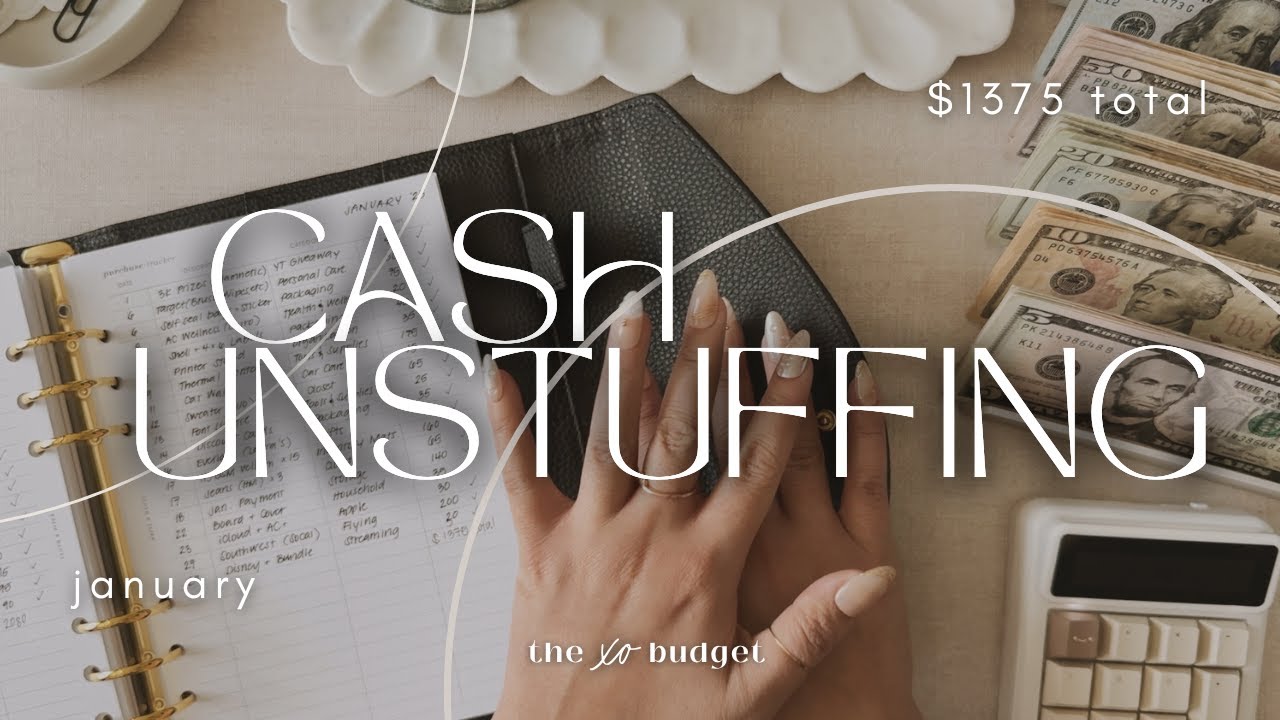 Cash Unstuffing | $1375 | Jan 2025 | Paying off Credit Card Spending | Cash Envelope System
