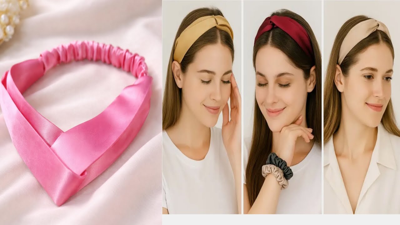 Simple Headband for Beginners || DIY Headband from Satin Fabric | Hairband kaise banaye 