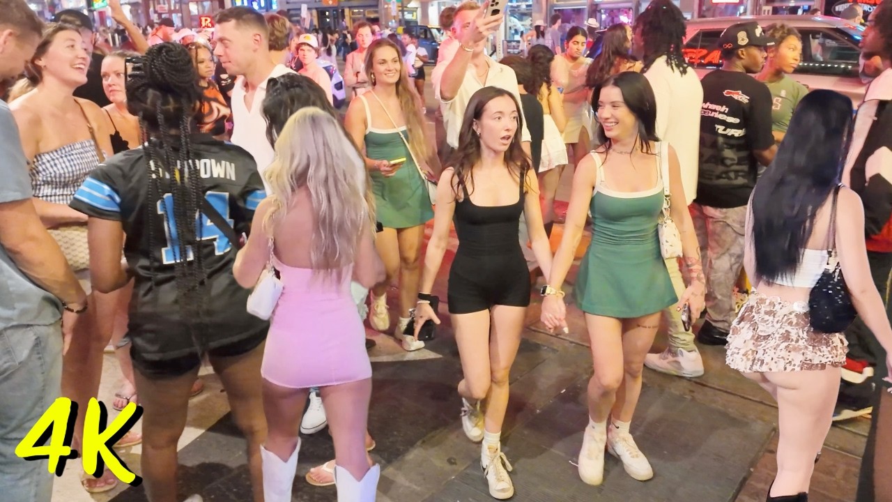 INSANE Nightlife in Nashville Tennessee 🌙 | Broadway After Dark [4K]