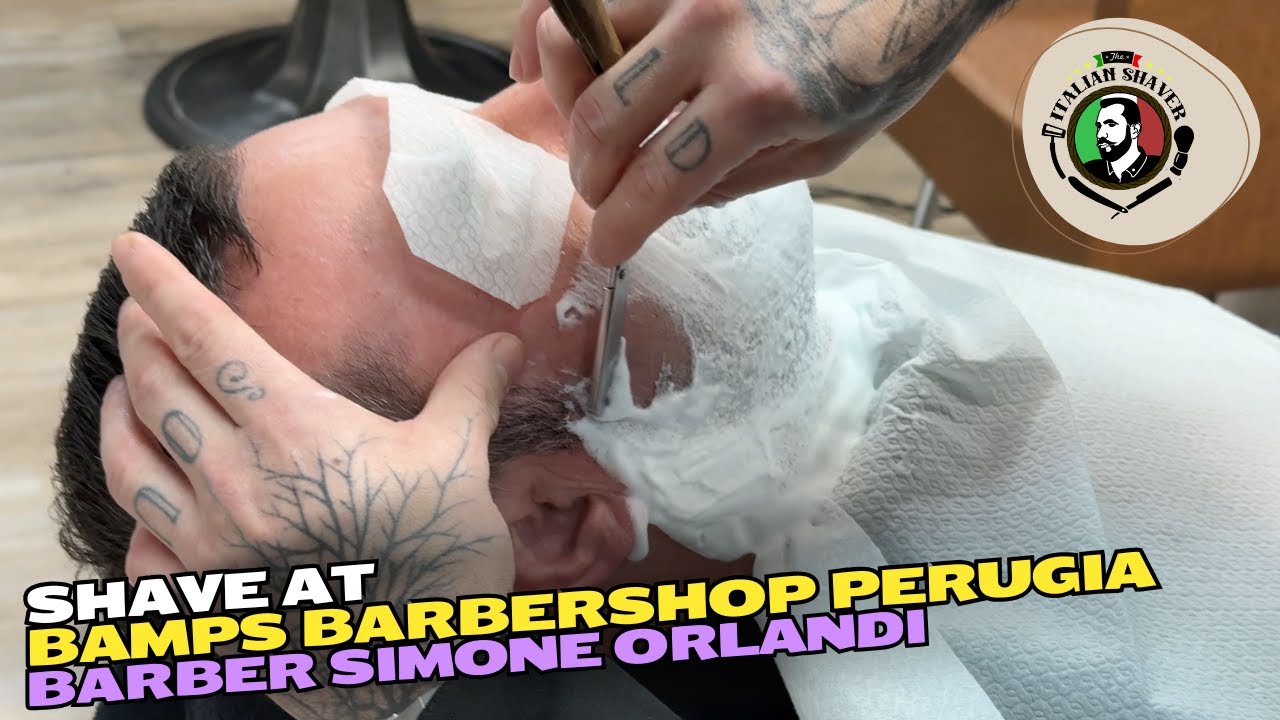 💈 Shave and massage at Bamps Barbershop - Barber Simone Orlandi 💈 wet shaving
