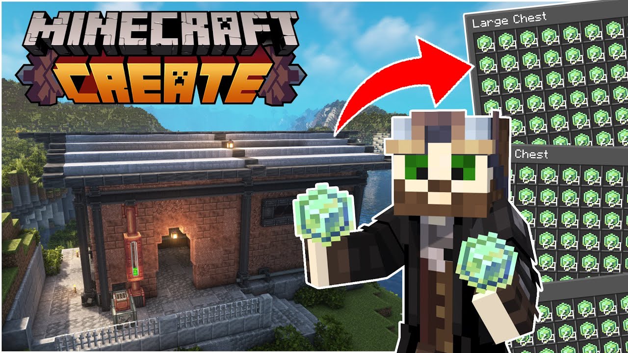 Я построил ПРОСТУЮ ФЕРМУ МОБОВ в Minecraft Create Mod