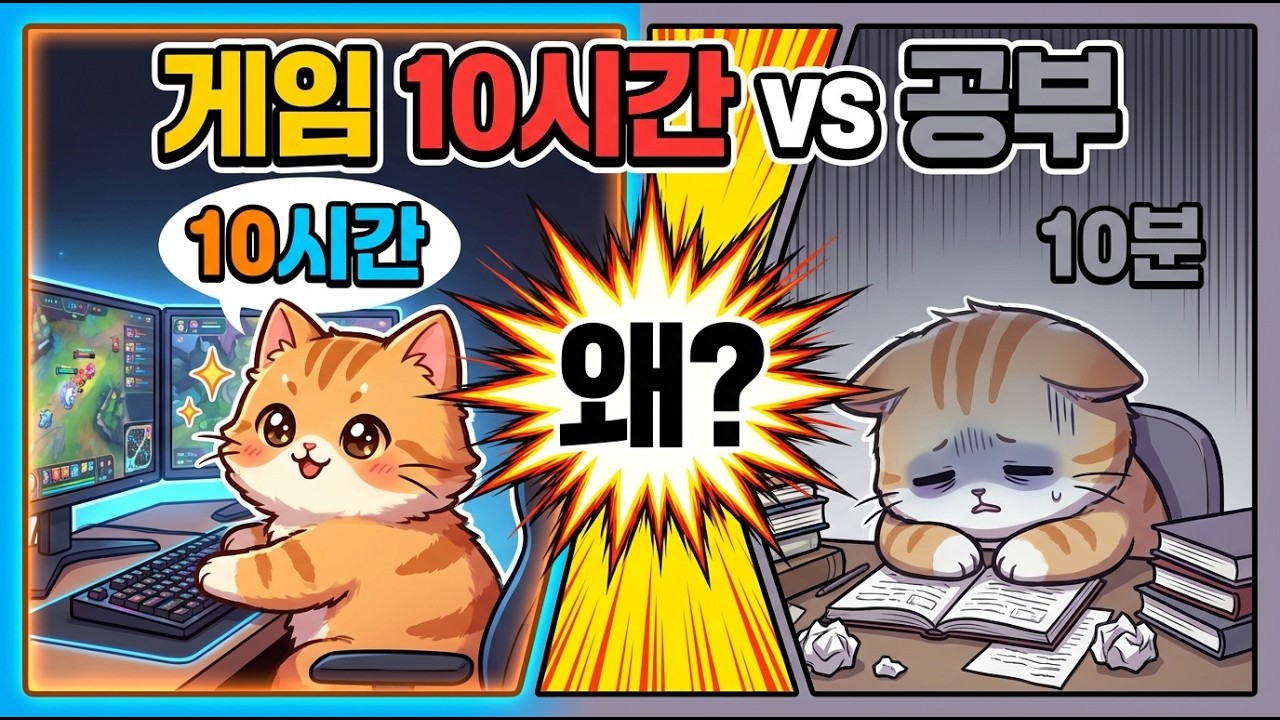 게임 10시간, 공부 10분? 당신 집중력은 미쳤습니다이거였어요!