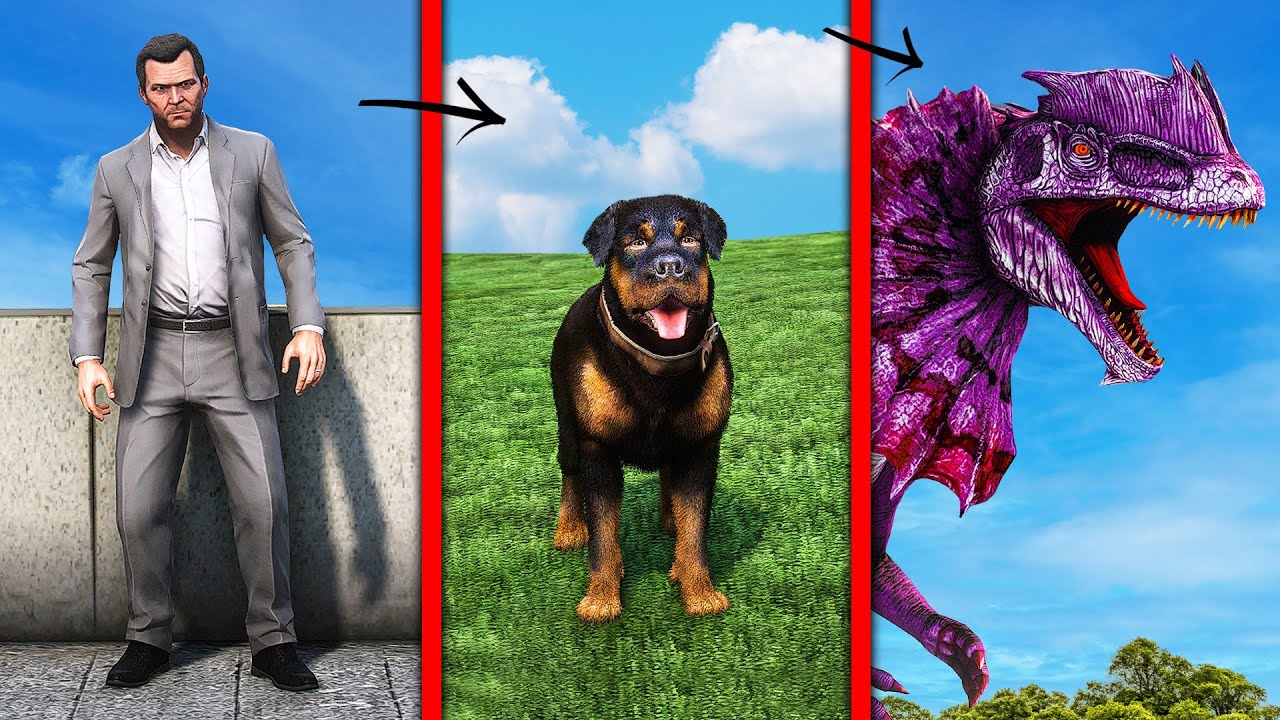 Michael Turned Into Different ANIMALS In GTA 5..