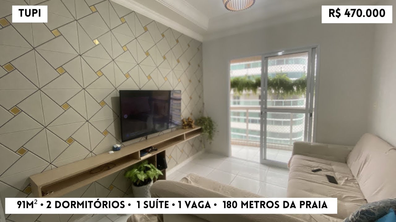 (269) Apartamento na Tupi com Piscina e 3 Banheiros Pertinho da Praia! IMPERDÍVEL 