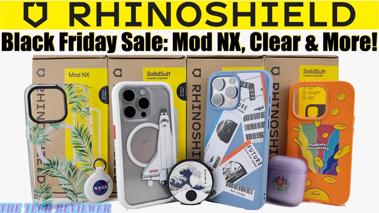 RHINOSHIELD Mod NX, Clear & SolidSuit for iPhone 15 Pro. Plus GRIP O and more! Black Friday Deals!