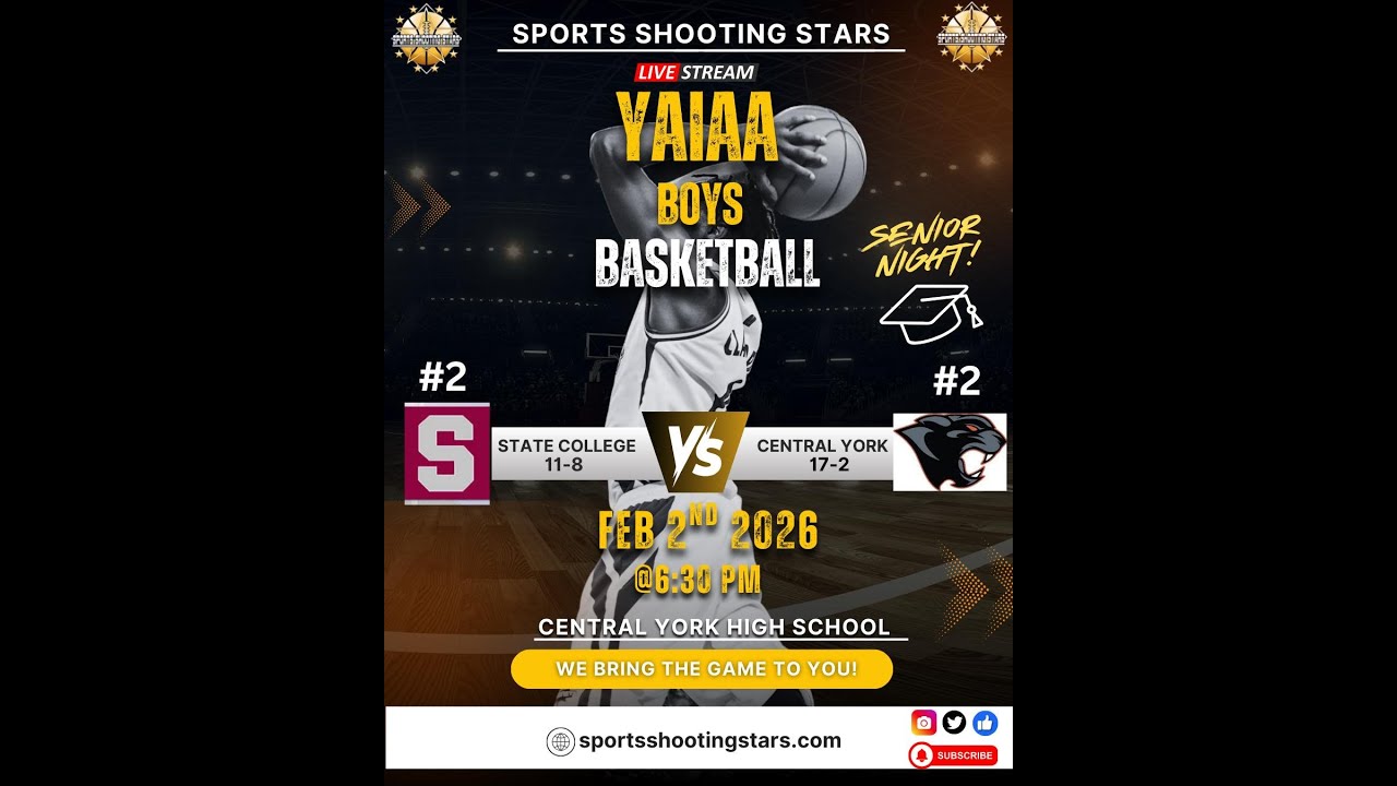 2/2/2026 - State College vs Central York - Boys Basketball - Sports Shooting Stars