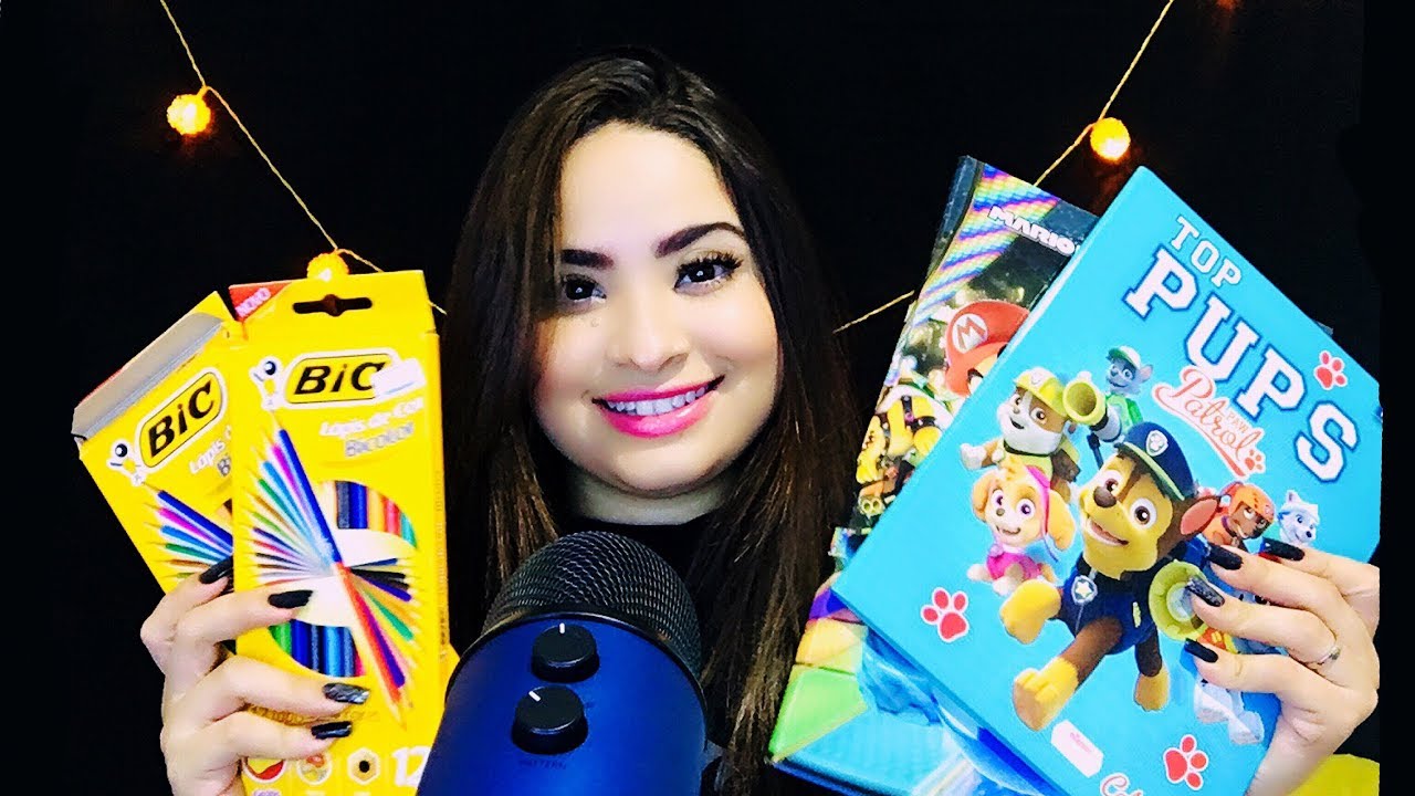 ASMR: ROLEPLAY PAPELARIA COMPRANDO MATERIAL ESCOLAR📚(blue yeti binaural)