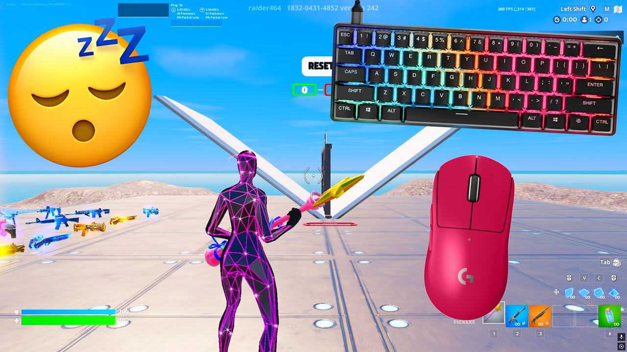 Fastest Mechanical Keyboard for Fortnite | Apex Pro Mini 360FPS Gameplay + SETTINGS