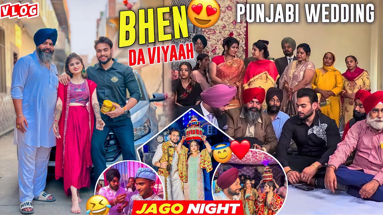 Sister Sagun ceremony punjabi wedding jago night lagi ronak dholi kya geya end navisuniara vlog❤️‍🔥