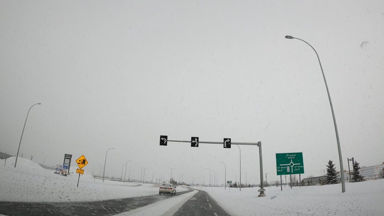 Driving in Winter | 30 Avenue - 67 St West | Red Deer