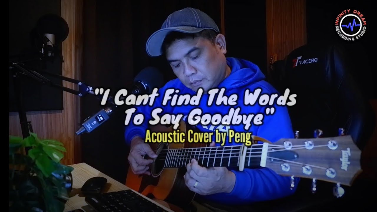I CANT FIND THE WORDS TO SAY GOODBYE | David Gates | Acoustic cover by Peng