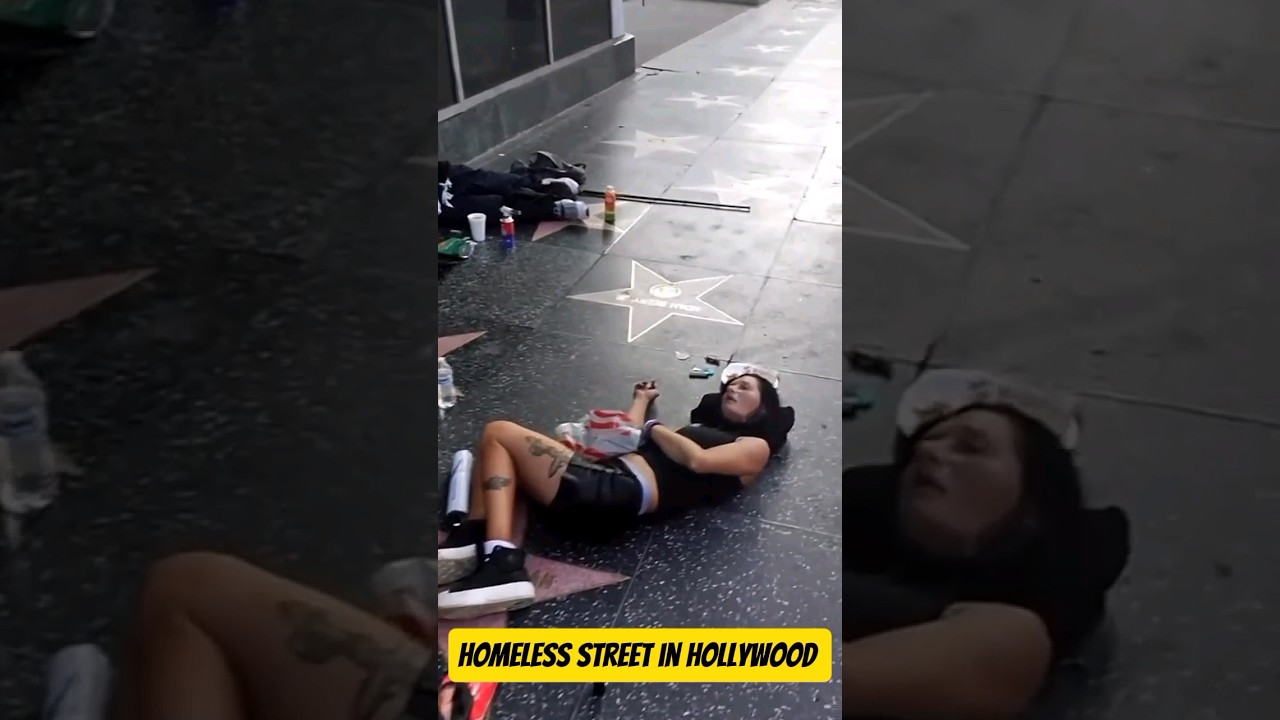 💔 Heartbreaking Scene: Disturbing Homelessness on Hollywood Walk of Fame 😔