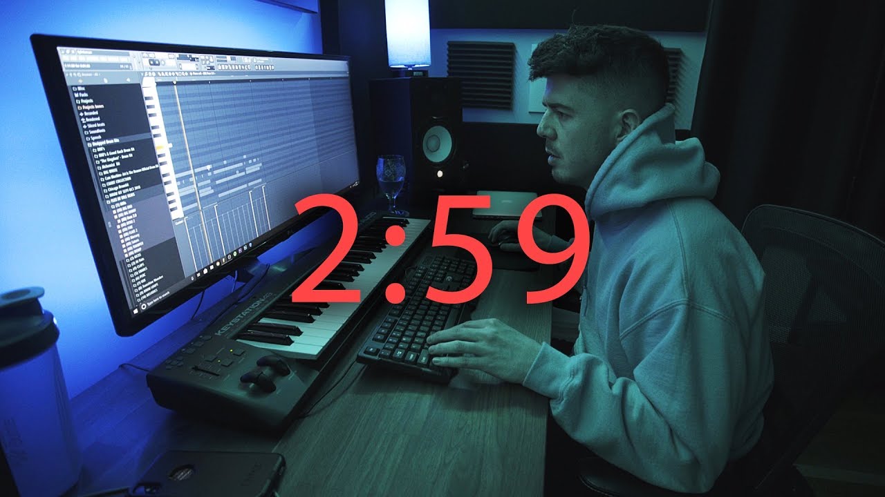 I gave myself 3 MINUTES to make an ENTIRE beat. (making a beat fl studio)