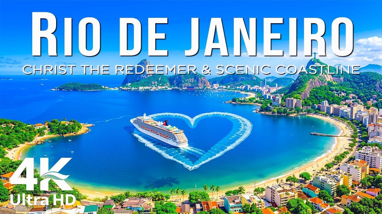 Rio De Janeiro 4K Drone Footage 🇧🇷 Scenic Coastline, Christ the Redeemer & Atlantic Blue Views