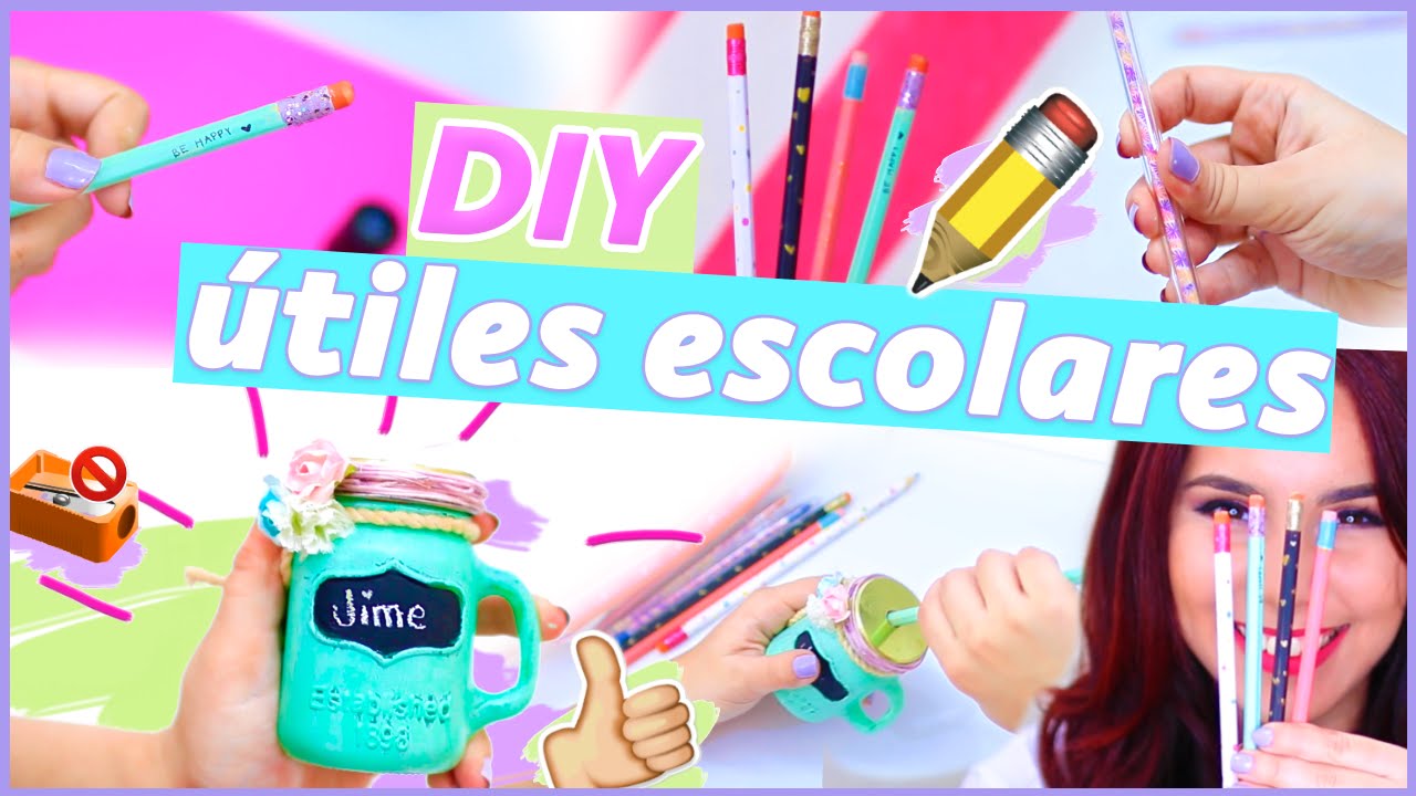 DIY DECORA TUS UTILES ESCOLARES: Tajador/sacapuntas de mason jar + lápices + plumas ♥ Jimena Aguilar