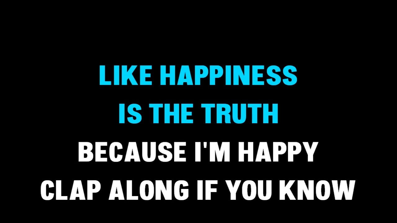 Happy Pharrell Williams karaoke - lower key DB