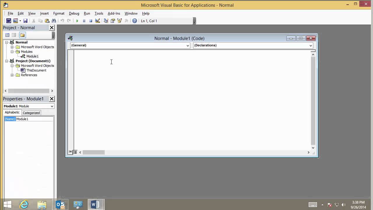 Add a macro to Word