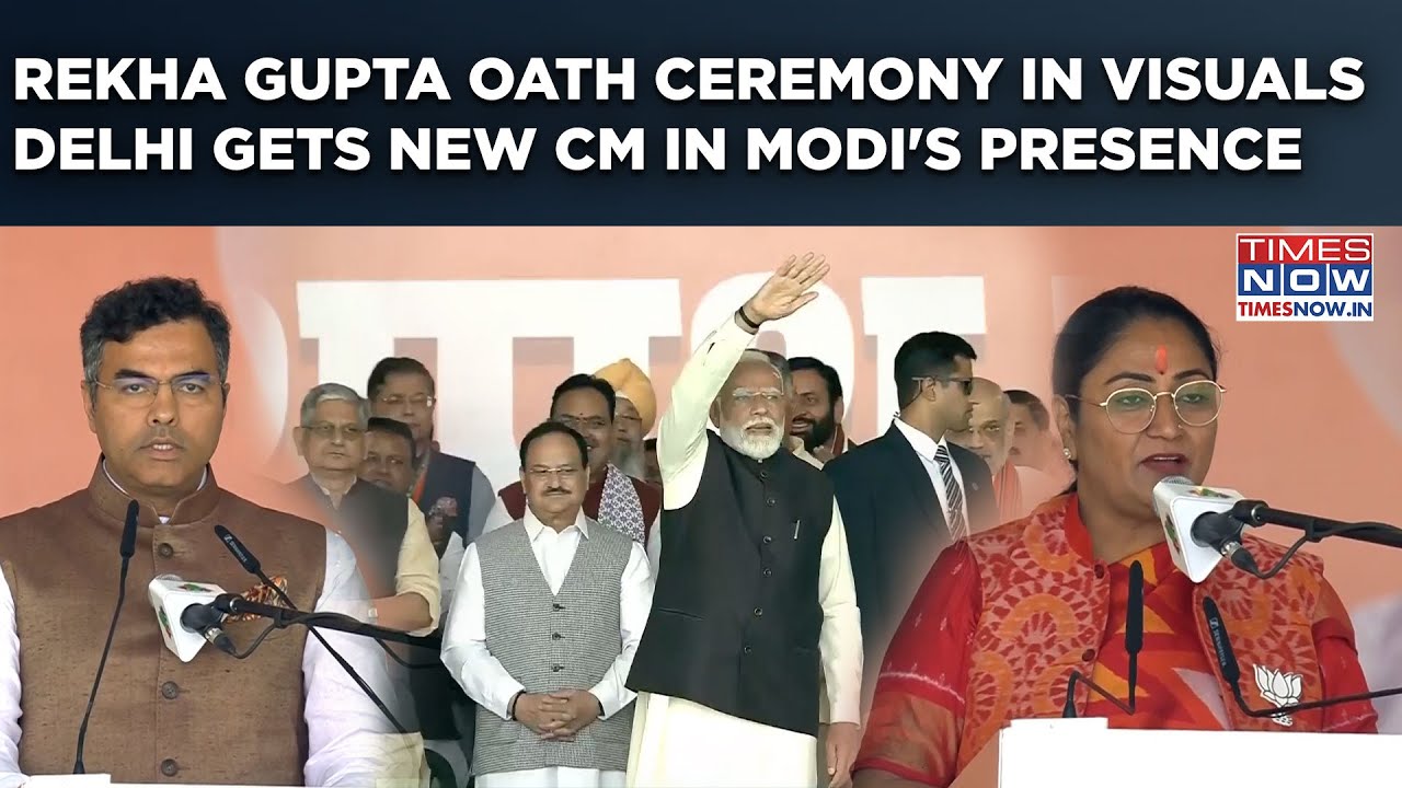 Rekha Gupta Takes Oath: PM Modi Meets Delhi CM On Stage| Watch Unmissable Moments From Mega Event