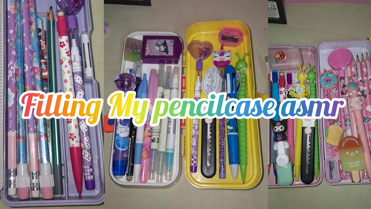 Filling My Pencil Box with Cute Stationery ✨ 💕ASMR