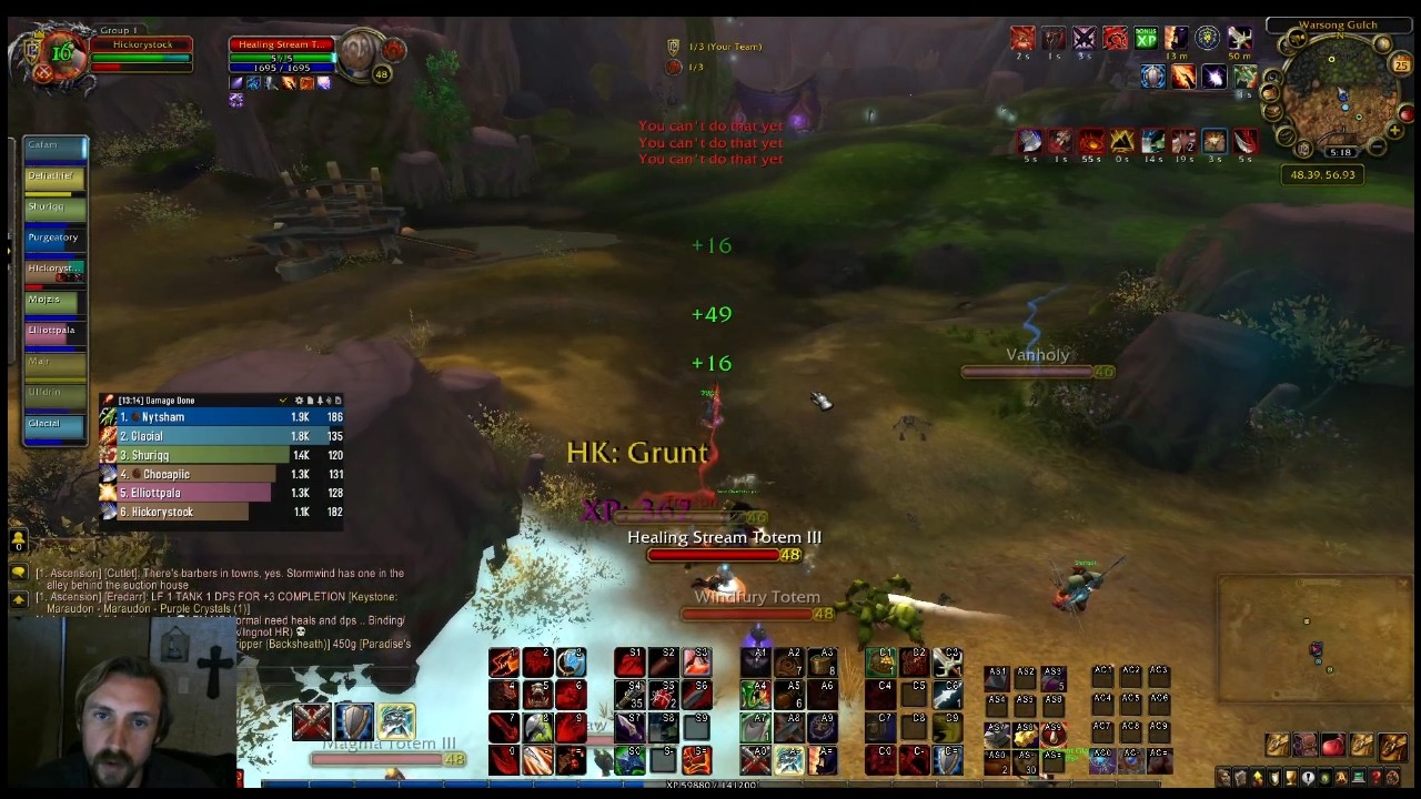 Dragon Warrior lvl 49 pvp--Hickorystock---Ascension Bronzebeard Gameplay
