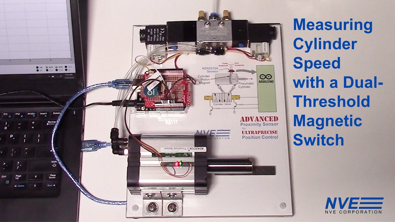Pneumatic Cylinder Speed Measurement with a Dual-Threshold Magnetic Switch