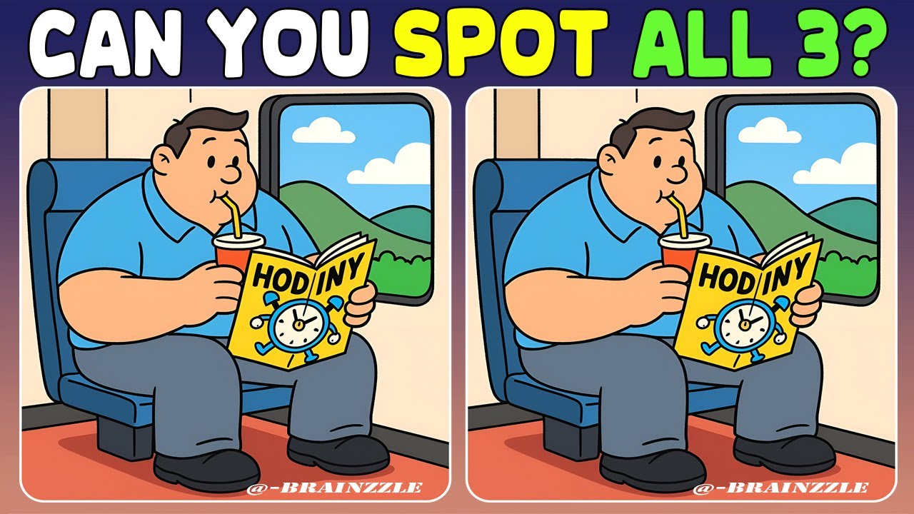 Find 3 Differences in 90 seconds | Are Your Observation Skills Sharp? Take the Test now!
