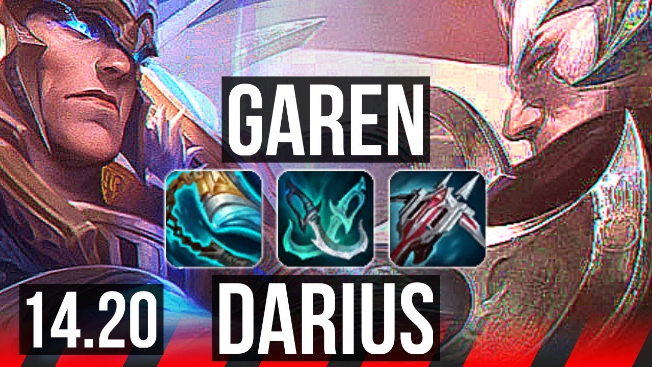 GAREN vs DARIUS (TOP) | 1800+ games, 10/3/6, Dominating | EUW Master | 14.20