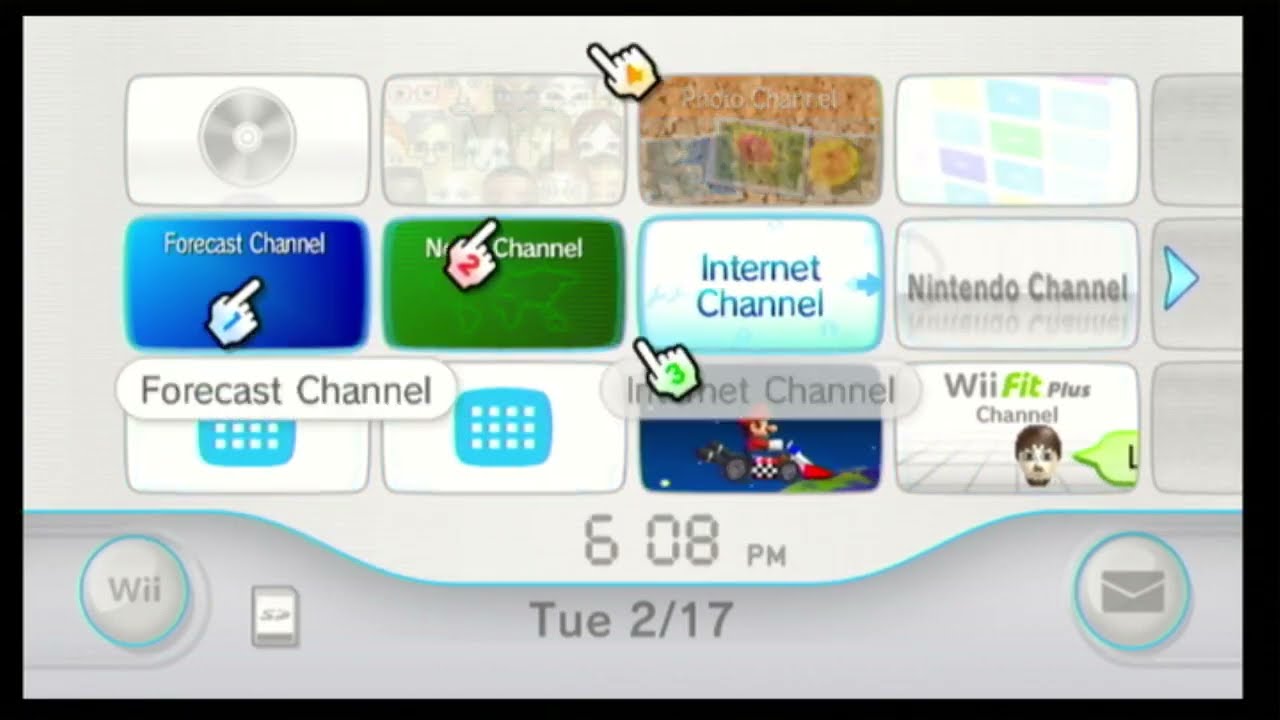 4 Cursors in the Wii Menu #2