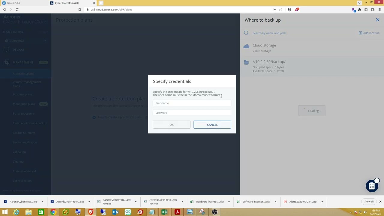 Acronis Basic Setup
