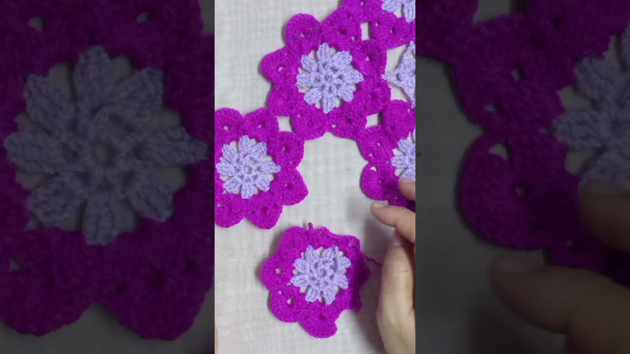 Cara membuat alas meja bentuk bunga