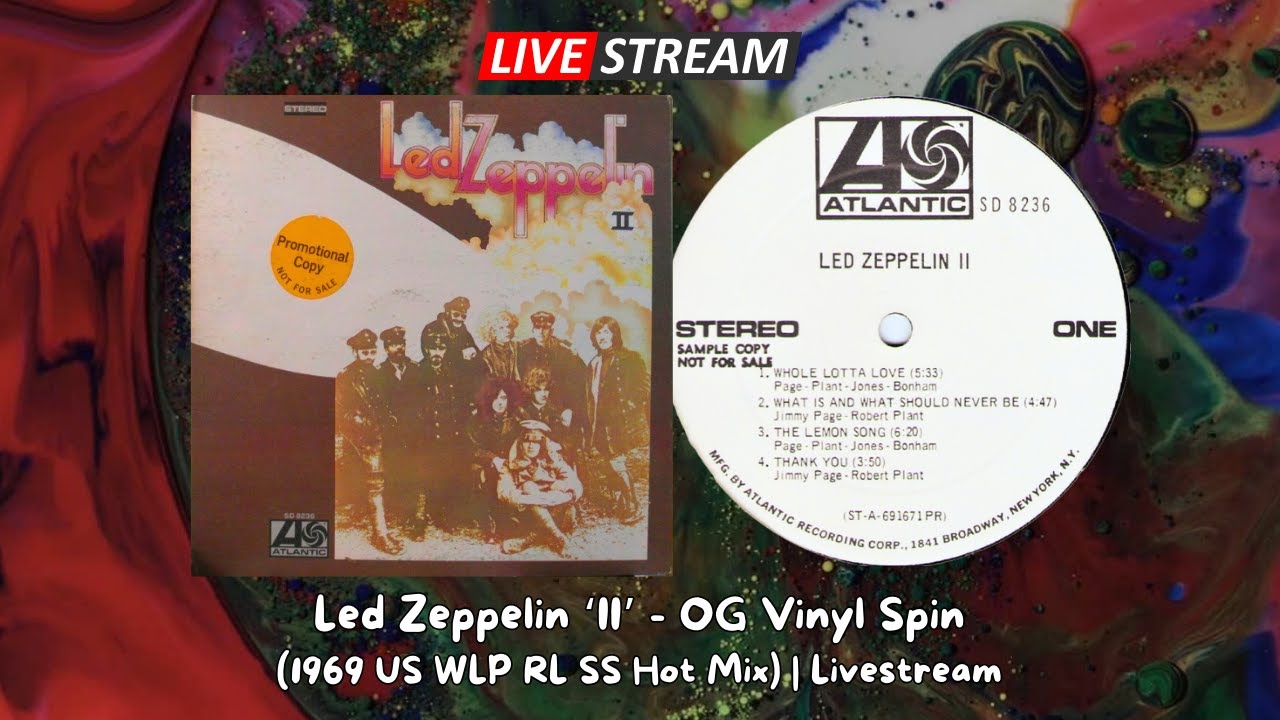 Led Zeppelin II (1969 US White Label Promo | Legendary RL Hot Mix | Hard Rock) - Live Stream