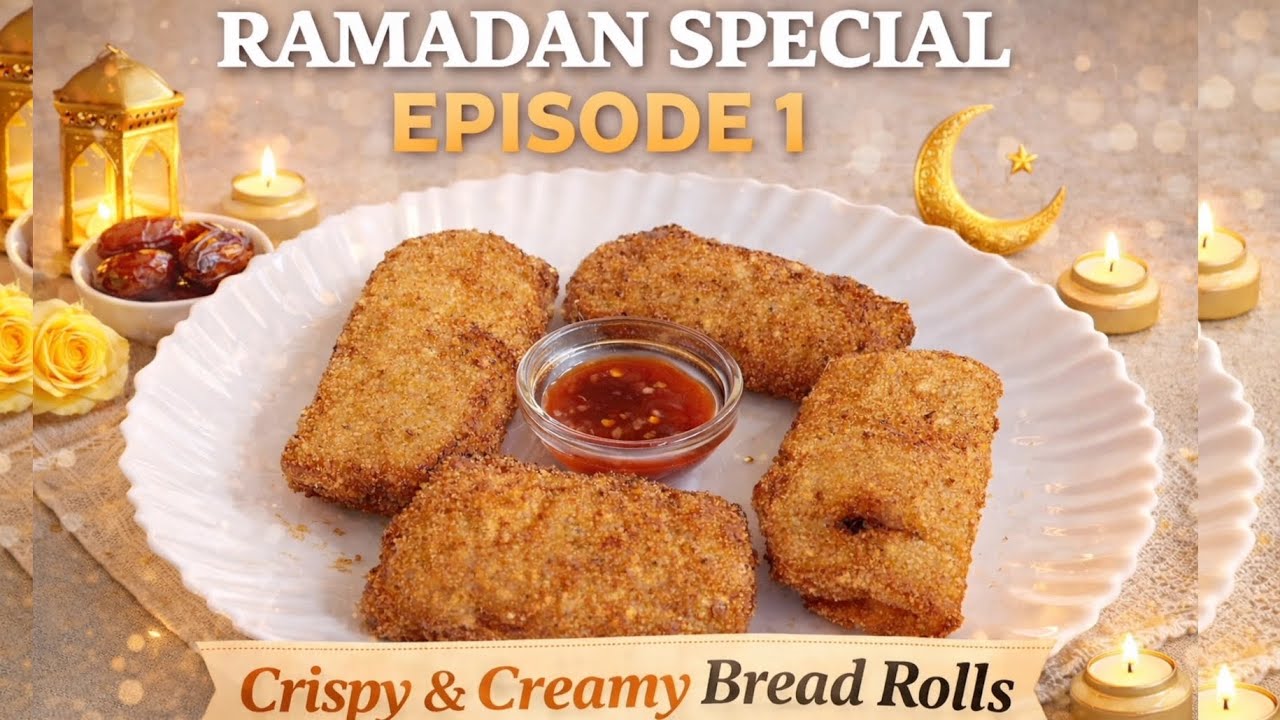 RAMADAN SPECIAL EPISODE 1 | CRISPY & CREAMY CHICKEN BREAD ROLL | COOKED BY ANUM 