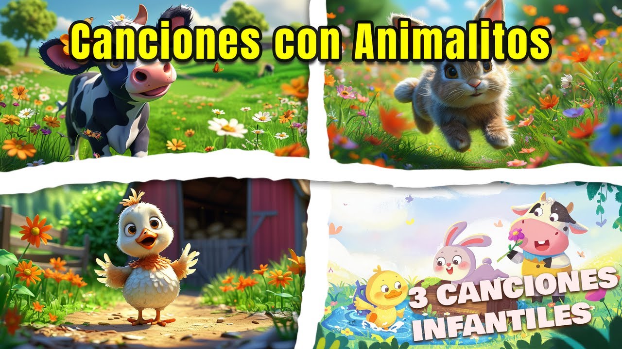 Canciones que Enamoran a los Niños con Animalitos 💖🎶 | Tres Canciones Infantiles de Aventura