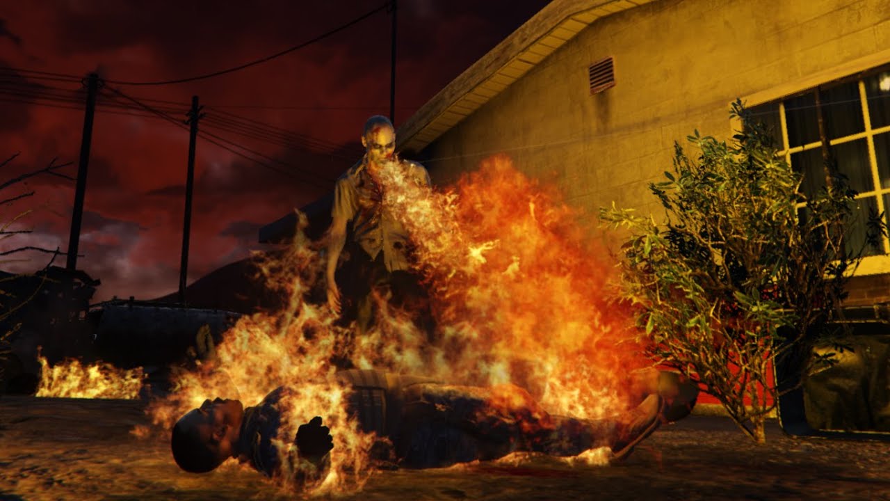 GTA 5 PC Mods Firebreathing Zombie Apocalypse Mod