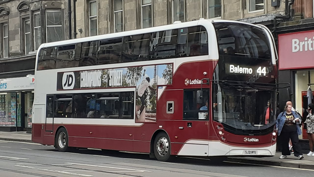 44: Lothian Buses Volvo B5TL Enviro 400 MMC 616 (SJ21 MYU)