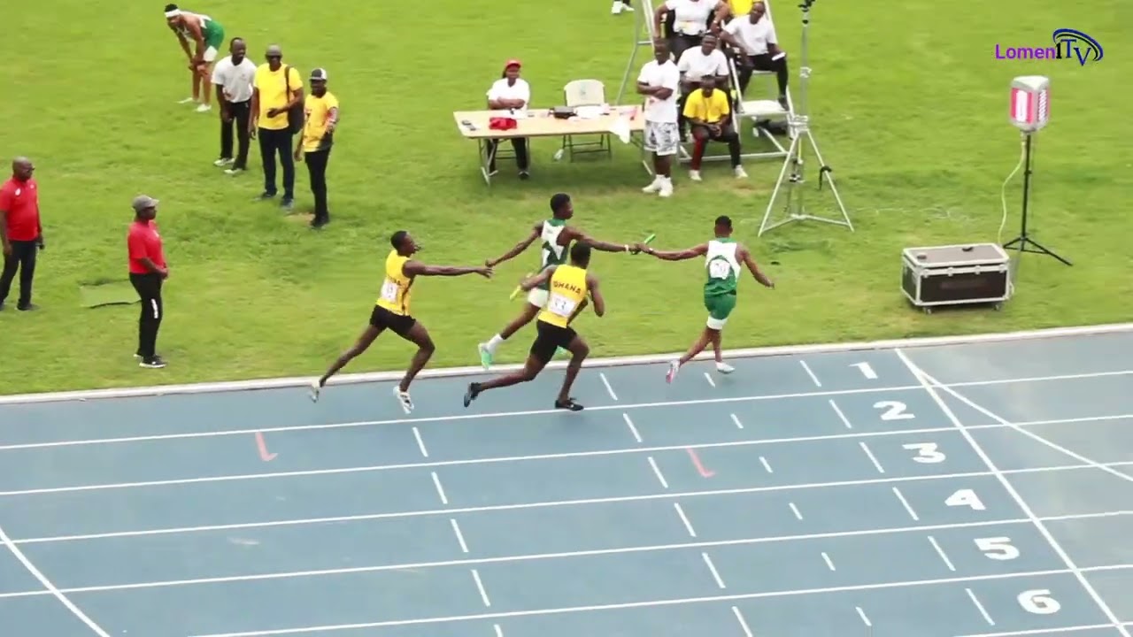 Nigeria vs Ghana. men’s 4x400m final. CAA Region ll Seniors Athletics Championship. Accra2025.