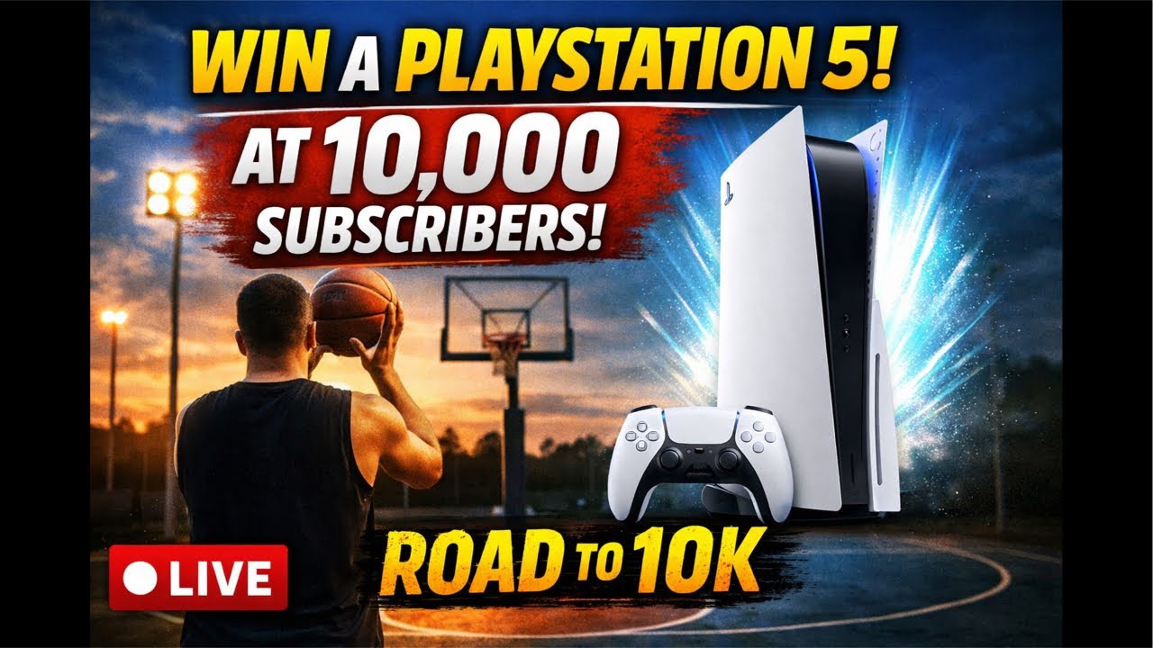 10,000 Subscribers = PS5 Giveaway 🎮 | Free Throw Shooting Live