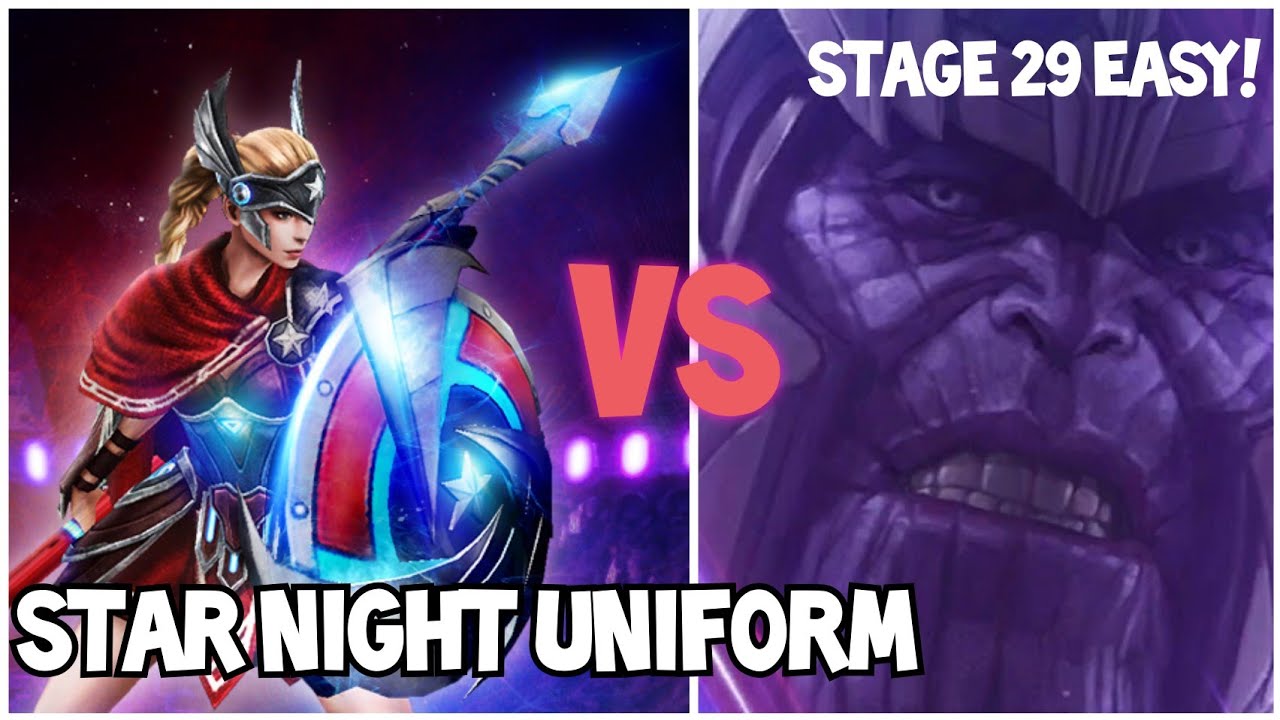 T3 Sharon Rogers (Star Night Armour) Vs Stage 29 Thanos | WBU | Marvel Future Fight