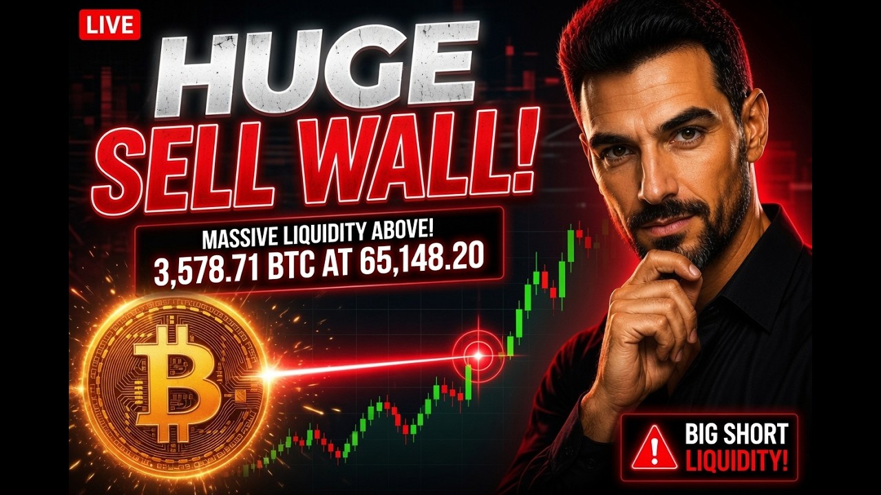 A 3,000+ BTC WALL At $65,148! (Massive Supply Zone Live Analysis)