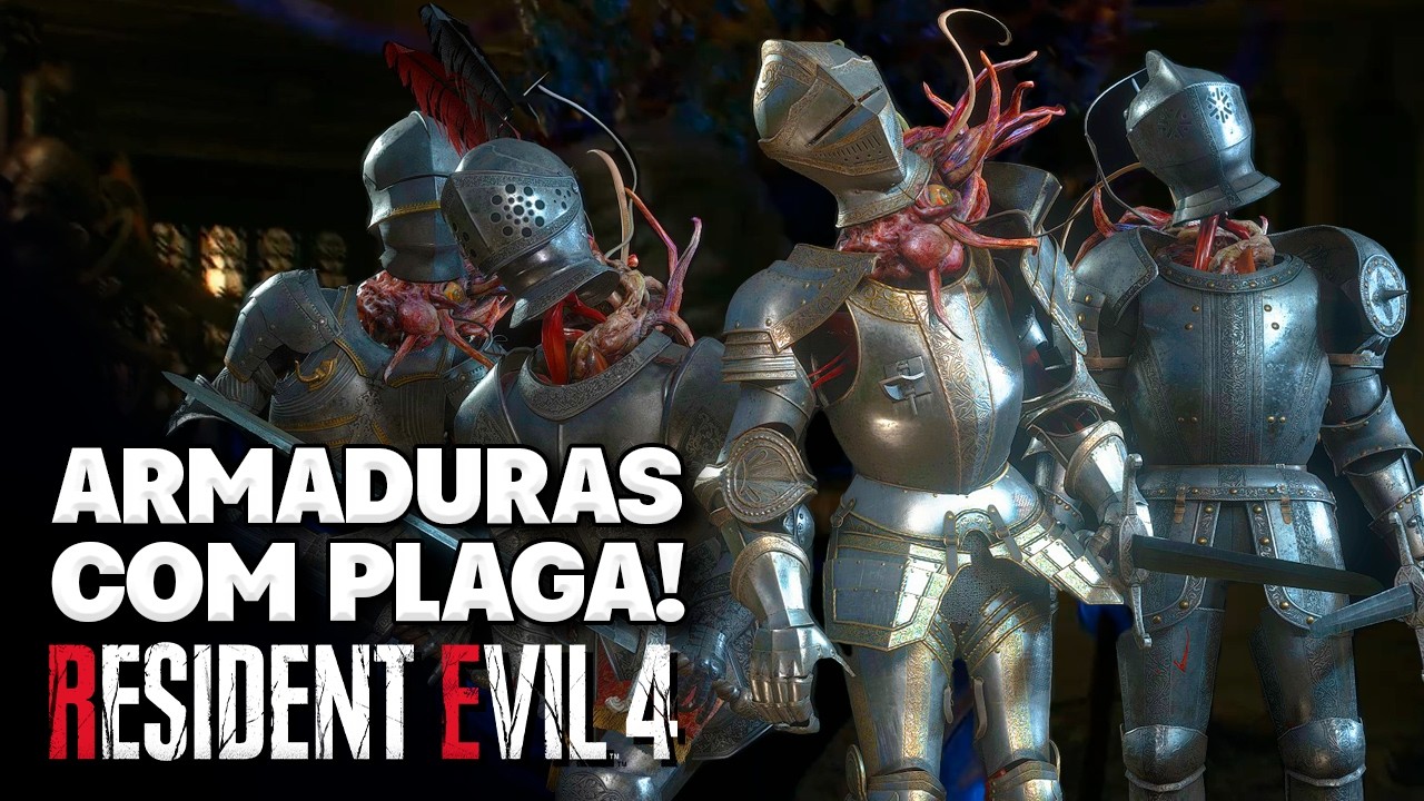 PUZZLES DO CASTELO E ARMADURAS COM PLAGA | RE4 Remake