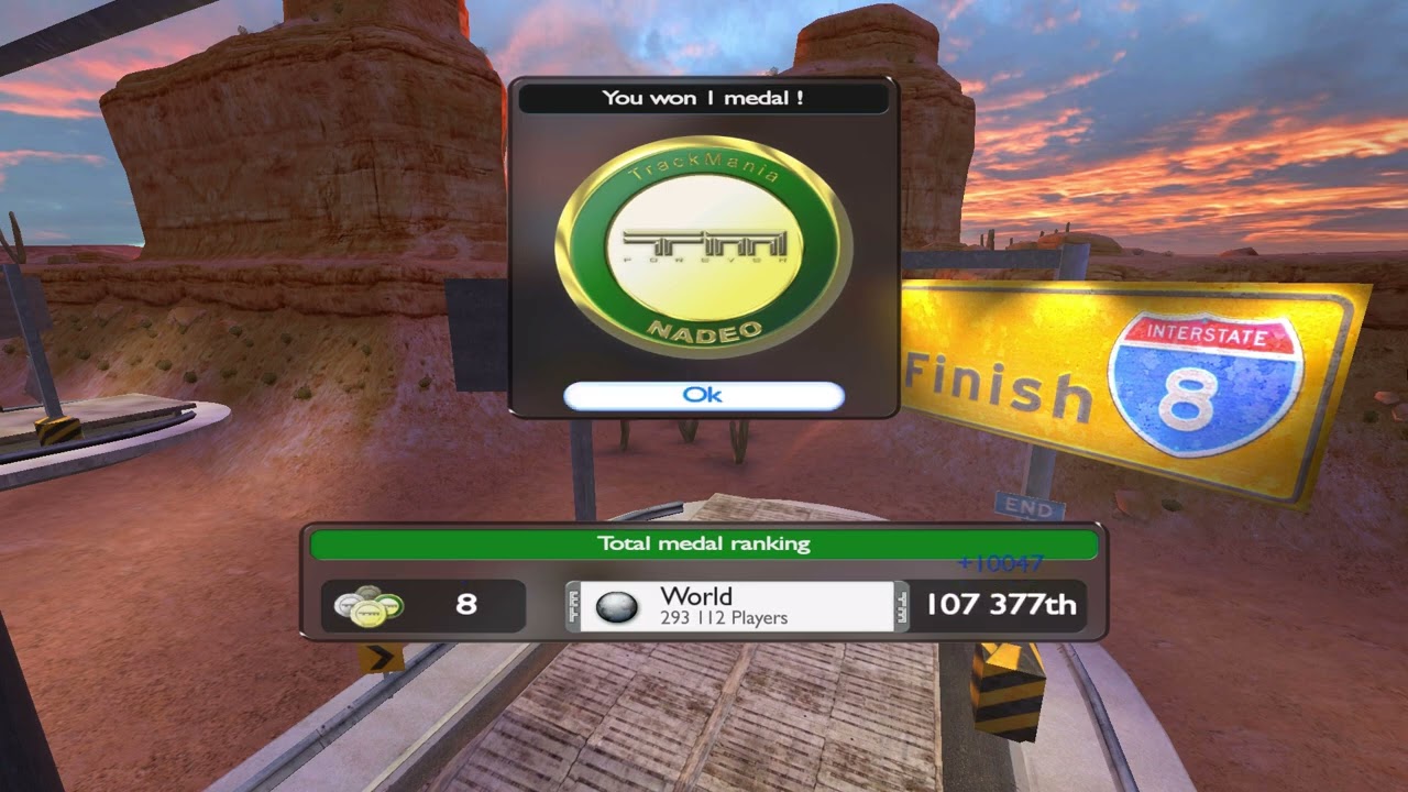Trackmania United Forever - All Nadeo Medals on White Stunt Tracks
