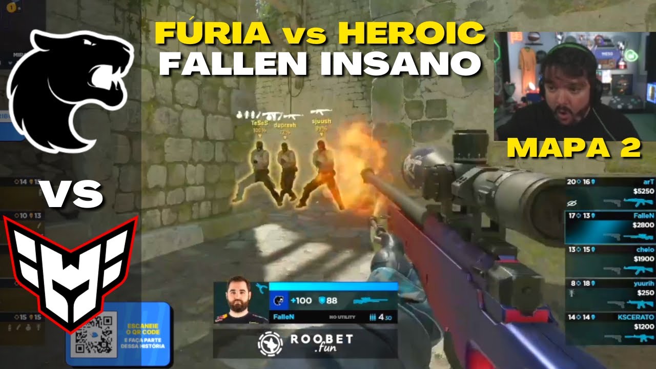 FURIA vs HEROIC (MAPA 2 COMPLETO - ANCIENT) Roobet Cup 2023 - CS 2