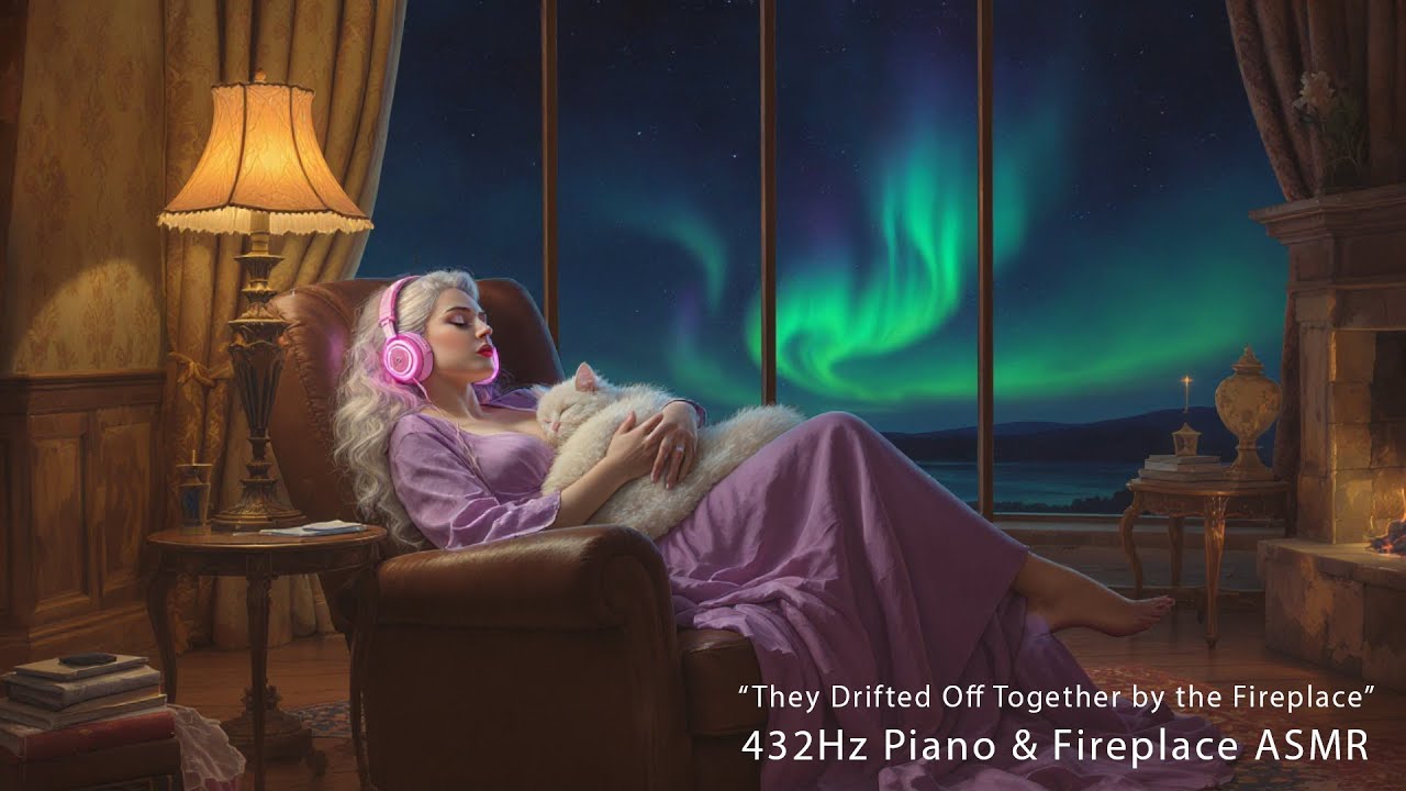 “Fall Asleep Fast — Soft Cat & 432Hz Piano ” - 24/7  Live Stream