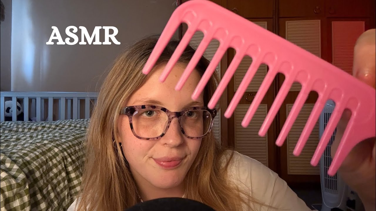 ASMR friend comforts you💆🏼‍♀️hair clipping, face brushing, personal attention, stress relief