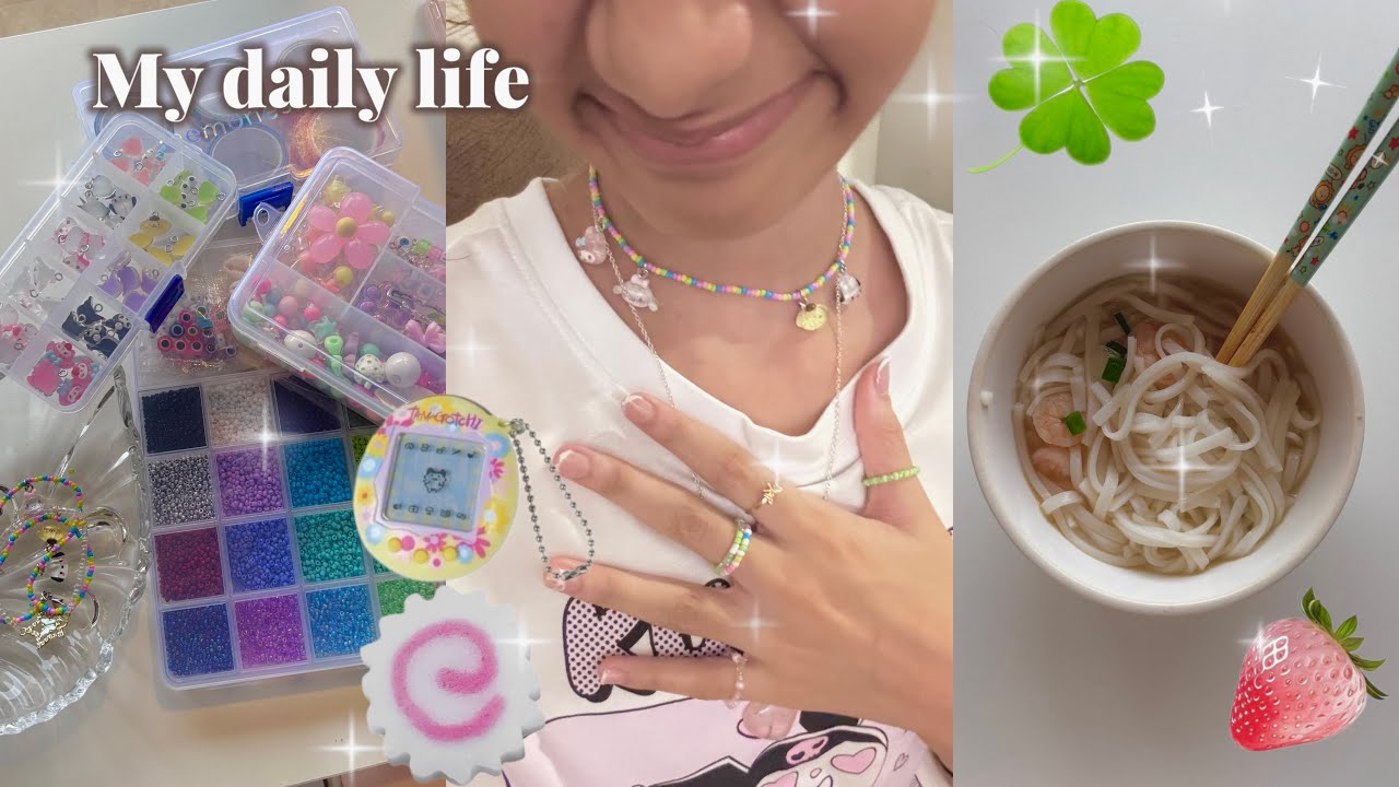 My daily life | getting back to old hobbies🎧🍃| Junk journaling, jewellery making, cooking, & more