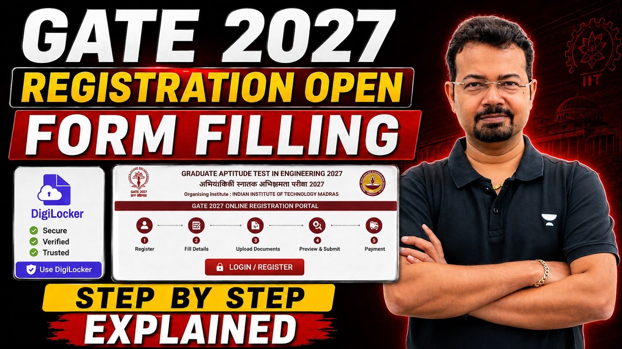 GATE 2027 Registration OPEN 🚨 | Form Filling Step-by-Step Explained + DigiLocker Process