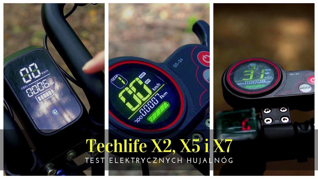 Test elektrycznych hulajnóg: Techlife X2, X5 i X7
