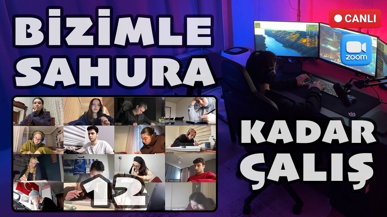 SAHURA KADAR 9 SAAT! Birlikte Ders Çalışalım Canlı