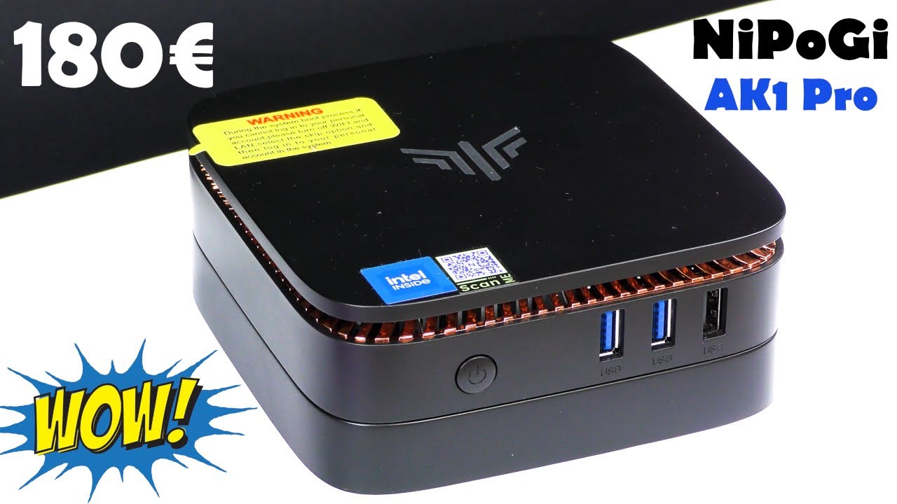 180&euro; INCREDIBILE!! - Scopri cosa Pu&ograve; fare questo MiniPC NiPoGi AK1 Pro! Recensione.