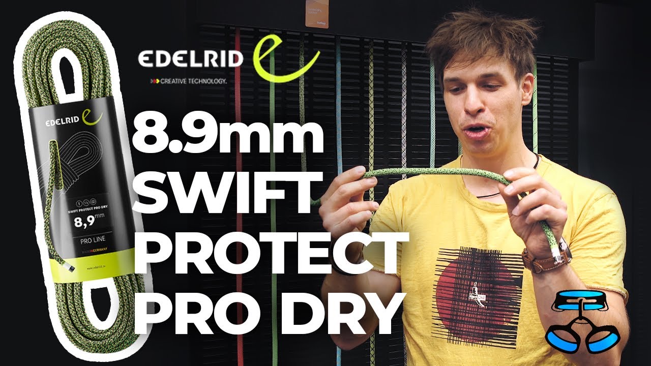 *ALL NEW*  Edelrid Swift Protect Pro Dry climbing rope with aramid sheath